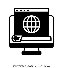 Headline dual tone mini illustration glyph icon, use for journalist, broadcasting, news and media UI, UX kit, app and web development, digital or print.