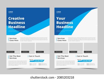 Diseño de volante de títulos,Plantilla de diseño de folleto de vectores, tamaño A4, infografía. Fácil de usar y editar,Diseño de volante de titulares de negocios de tendencia, diseño de volante de vectores creativos.EPS