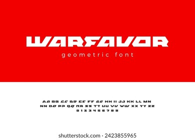 Headline Font Bold Vector Geometric Retro style.