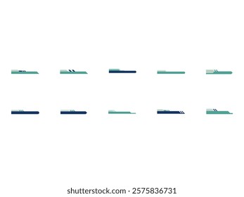 Headline Footer Geometric Element Set