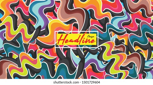 Headline Graffiti Design Background Colorful Abstract Stock Vector Royalty Free