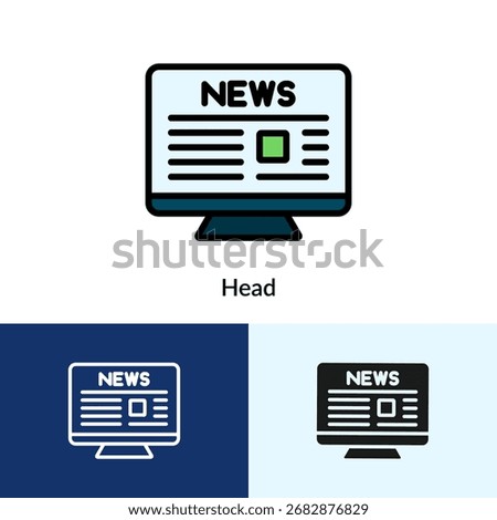 Headline Icon Filled Collection With Multi Styles