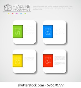 Headline Infographic Design Business Data Graphic Collection Presentation Copy Space Vector Illustration