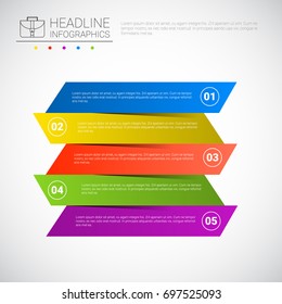 Headline Infographic Design Business Data Graphic Collection Presentation Copy Space Vector Illustration