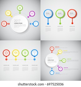 Headline Infographic Set Design Business Data Graphic Collection Presentation Copy Space Vector Illustration