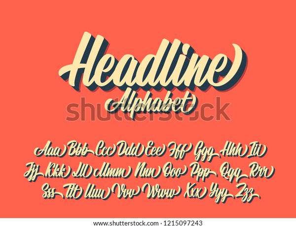 Headline Lettering Alphabet Vector Font Stock Vector (Royalty Free ...