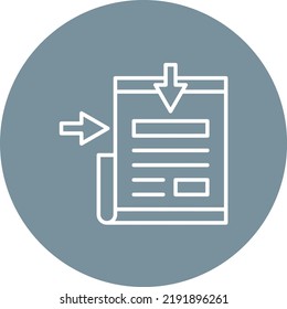 Headline line circle icon vector image. Can also be used for web apps, mobile apps and print media.