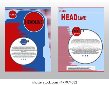 Headline. Modern flyers. A4 size. Business brochure template.