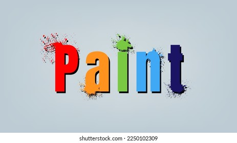 Headline paint. Scratches and splash. Design for text logo. 