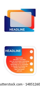 headline sign. headliner paper origami speech bubble. headliner tag. headline banner
