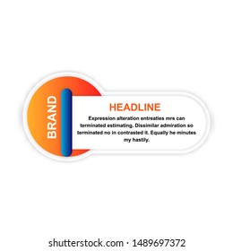 headline sign. headliner paper origami speech bubble. headliner tag. headline banner