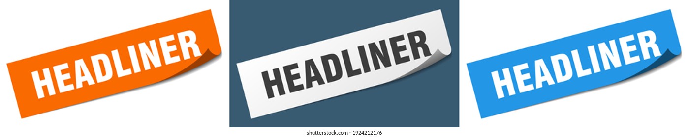 headliner paper peeler sign set. headliner sticker - Shutterstock ID 1924212176
