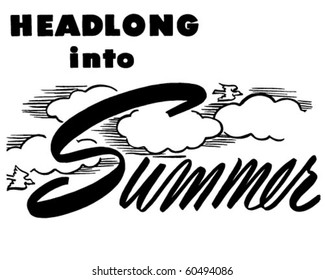 Entrada en verano - Cabecera de anuncio - Imágenes prediseñadas retro