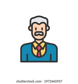 Headmaster Line Icon Vector Illustration