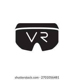 Monitor montado na cabeça para símbolo de realidade virtual.