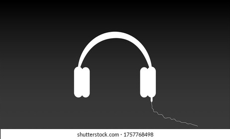Headphone art vector design illustration