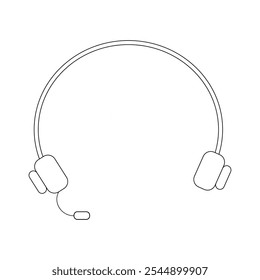 Headphone audio icon vector art illustration.