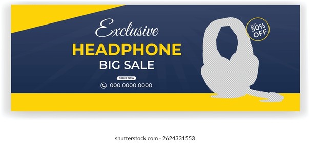 Headphone big collection product web cover design