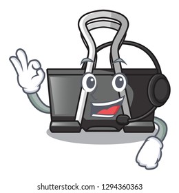 With headphone binder clip for charcter on documents