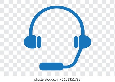 Vector negro de la silueta del auricular sobre fondo blanco