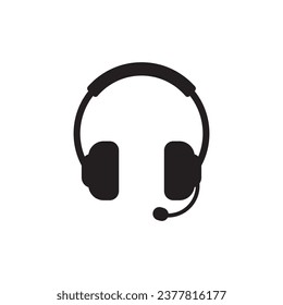Bluetooth para auriculares con micrófono. Icono plano