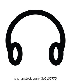 Headphone Bold Line Vector Icon 
