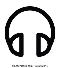 
Headphone Bold Line Vector Icon
