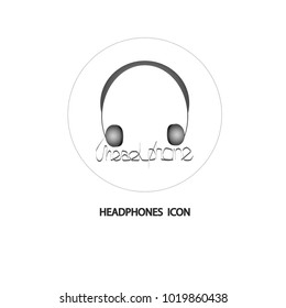 headphone bottom icon isolated on white background. music media icons vector design symbols and tools on smart device and computer.