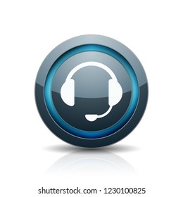 Headphone button illustration