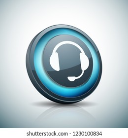 Headphone button illustration