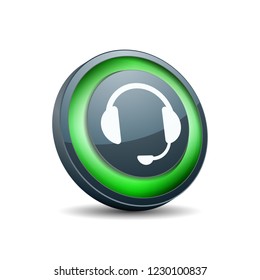 Headphone button illustration