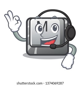 With headphone button M isolated in the cartoon