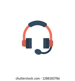 Headphone cartoon icon, vector