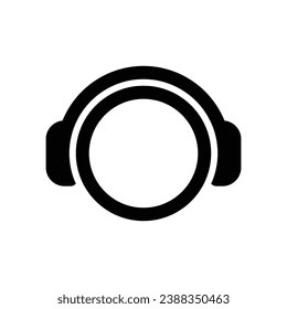 headphone circle logo template, headphone circle logo element, headphone circle vector