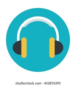 Headphone  Colored Vector Illustration