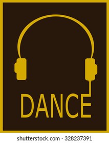 headphone and dance graphic design