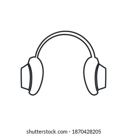 headphone design, music device sound and audio theme Vector illustration