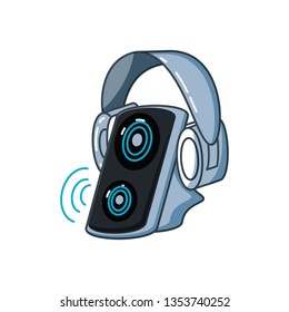 headphone device with digital speaker