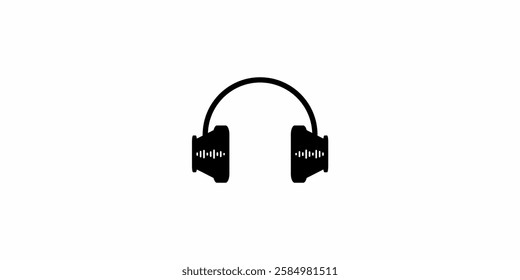 headphone device icon logo design
