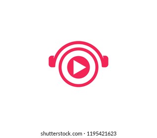 Headphone dj logo 