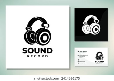 Headphone DJ for Music Studio Recording logo design