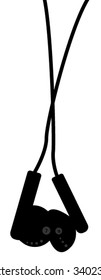 Headphone Earbuds Silhouette