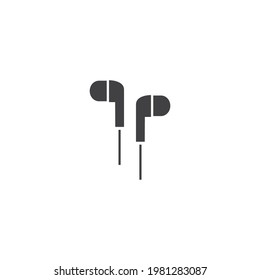 Auriculares, diseño plano vectorial de iconos de auriculares
