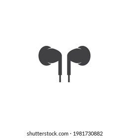 Auriculares, diseño plano vectorial de iconos de auriculares