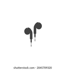 headphone earphone logo icon vector illustration template design