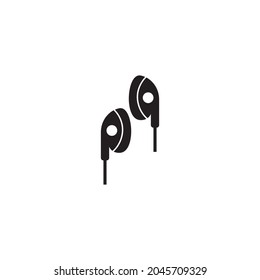 headphone earphone logo icon vector illustration template design