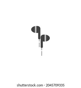 headphone earphone logo icon vector illustration template design