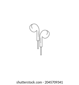 headphone earphone logo icon vector illustration template design