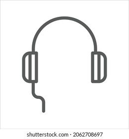 Headphone Electronic Devices Simple Line Vector Icon