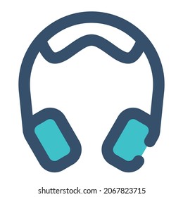 audífono para icono electrónico lineal